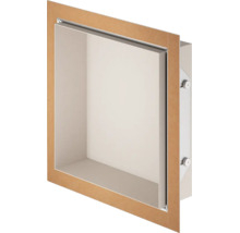 Wandnis voor inbouw in gipsplaatwanden met montageflens voor badkamers en douches.