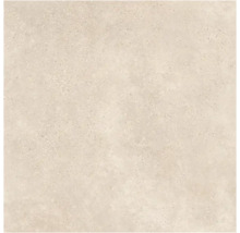 Beige vloertegel van porcellanato met steeneffect en fijn gespikkelde textuur.