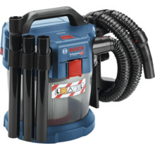 Bosch Professional GAS 18 Volt-10 Liter snoerloze nat-droogzuiger stofklasse L met transparant reservoir en zuigslang. Bosch Logo.
