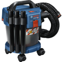 Bosch Professional accu nat- en droogzuiger GAS 18V-10 L met zuigbuizen, slang en wielen.