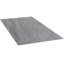 Rechthoekige viltplaat van grijs textielmateriaal.