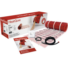 HeatQore HQ Mat elektrische vloerverwarmingsset voor 4,5 vierkante meter, inclusief verwarmingsmat, thermostaat en handleiding.