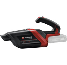 Einhell accu-handstofzuiger in rood en zwart voor droog reinigen, Power X-Change systeem.