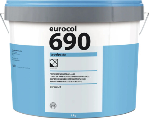 Eurocol 690 gebruiksklare wandtegellijm in emmer van 8 kilogram