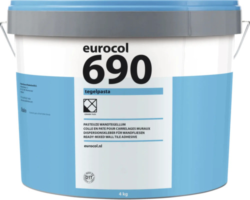 Eurocol 690 tegelpasta kant en klare wandlijm 4 kilogram emmer