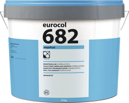 Eurocol 682 Majolicol wandtegellijm in emmer 14 kilogram superelastische lijm voor wandtegels