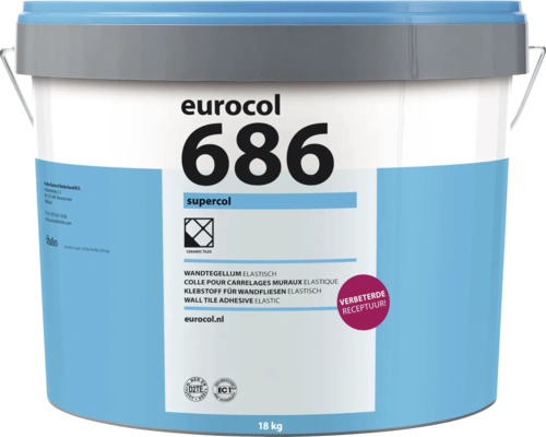 Eurocol 686 Supercol elastische wandtegellijm in emmer van 18 kilogram voor keramische tegels