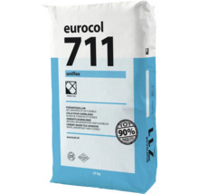 Eurocol 711 Uniflex poedertegellijm, wit, waterdicht en flexibel, 25 kilogram zak voor het verlijmen van keramische tegels.