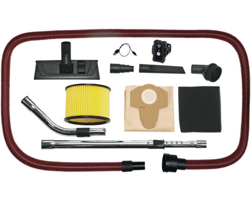 Accessoireset voor alleszuiger met slang, mondstukken, filters, stofzuigerzak en afstandsbediening voor nat- en droogzuigers