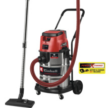 Einhell Professional nat en droogzuiger 36 Volt met roestvrijstalen reservoir en onderstel, accu en lader worden niet meegeleverd.