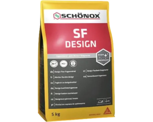 Schönox SF Design flexibele voegmortel 5 kilogram zak voor hoogwaardig tegelvoegwerk