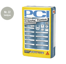 PCI Nanofug Premium flexibele voegmortel in zandgrijs voor tegels en natuursteen in zak van 15 kilogram met Sika Logo