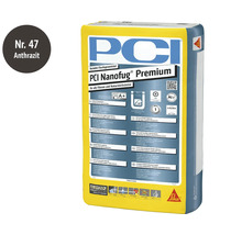 PCI Nanofug Premium flexibele voegmortel voor tegels en natuursteen in antraciet, zak van 15 kilogram.