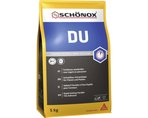 Schönox DU snelbouw poederlijm voor tegels en plavuizen 5 kilogram