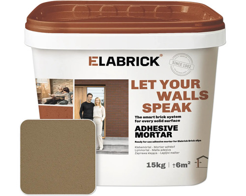 Elabrick lijmmortel 15 kilogram gebruiksklare mortel voor steenstrips voor gevelafwerking