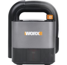 Worx logo op draagbare stofzuiger