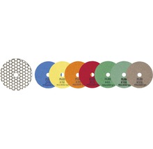Set schuurpads met verschillende korrelgroottes voor droog schuren