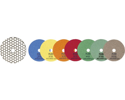 Set schuurpads met verschillende korrelgroottes voor droog schuren