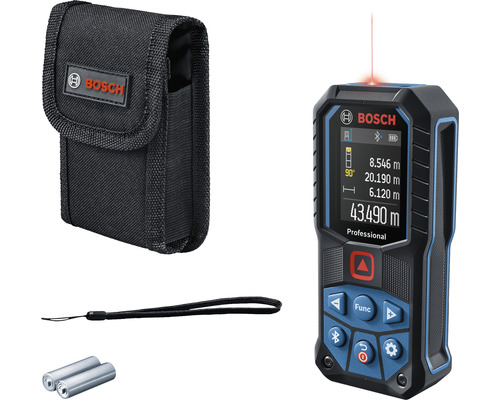 Bosch Professional laserafstandsmeter met tas, polsband en batterijen