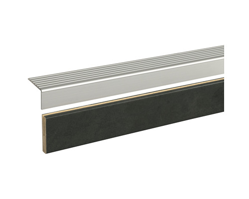 Aluminium traprandprofiel met draagprofiel