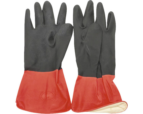 Paar rubberen handschoenen voor bescherming tegen chemicaliën