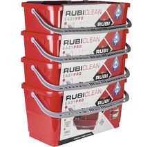 Stapel rode RubiClean Easypro schoonmaakemmers