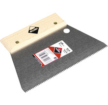 Tegellijm spatel met houten handvat en een grootte van 18 centimeter