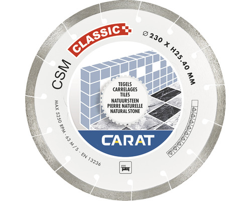 Carat doorslijpschijf diameter 230 millimeter voor tegels en natuursteen