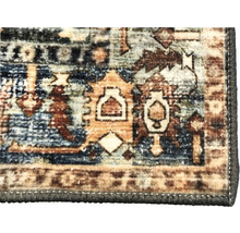 Detailopname van een vloerkleed met patroon
