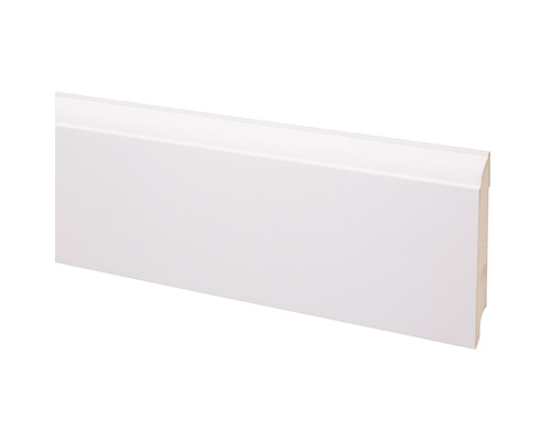 Witte houten plint