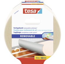 Tesa tapijttape, verwijderbaar zonder sporen, 25 meter maal 50 millimeter