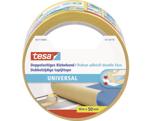 Tesa Universal dubbelzijdige tape, 10 meter x 50 millimeter