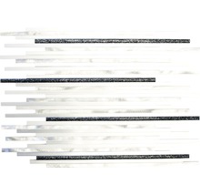 Mozaïektegels met horizontale stroken in verschillende designs