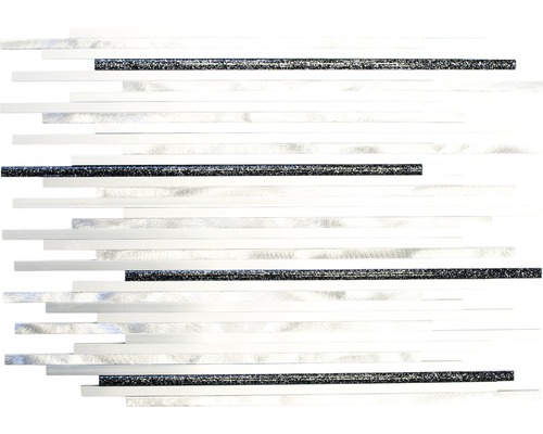 Mozaïektegels met horizontale stroken in verschillende designs