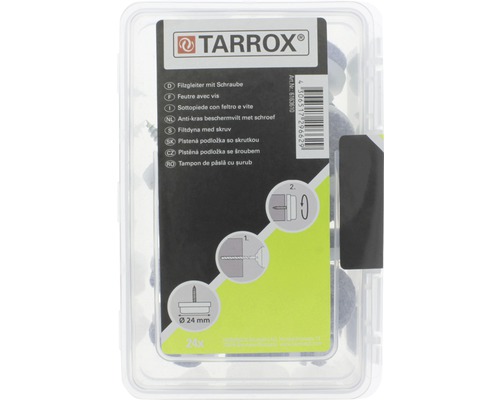 Tarrox antiekrasbeschermvilt met schroef, diameter 24 millimeter, 24 stuks