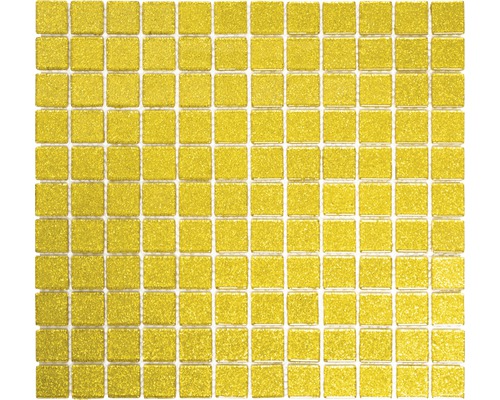 Vierkante glazen mozaïektegels op een blad