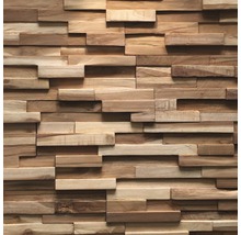 Houten wandbekleding met driedimensionale uitstraling voor wanddesign
