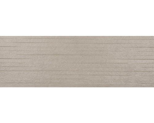 Beige wandtegel met horizontale lijnen