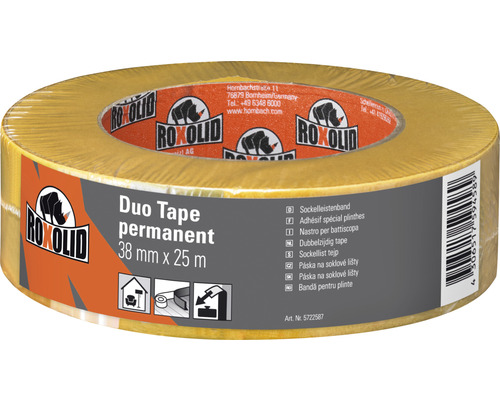 Roxolid Duo Tape permanent, 38 millimeter bij 25 meter