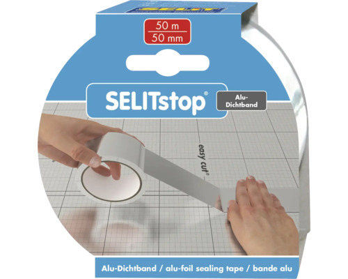 Selitstop aluminium afdichtband, rol van 50 meter