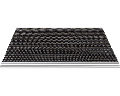 Deurmat met geribbelde oppervlakte en aluminium frame