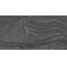 Decoratieve stenen wandtegel met golvende textuur.