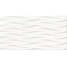 Witte 3D wandtegel met golfpatroon