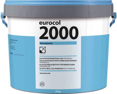 Eurocol 2000 bouwpasta, elastische wandtegellijm, 18 kg emmer