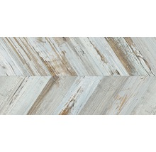 Houten vloer in visgraatpatroon