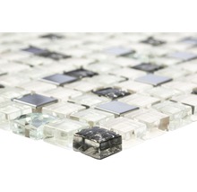 Mozaïektegels van glas en metaal, vierkant