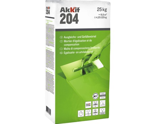 Zak Akkit 204 egalisatie- en hellingsmortel met 25 kilogram inhoud