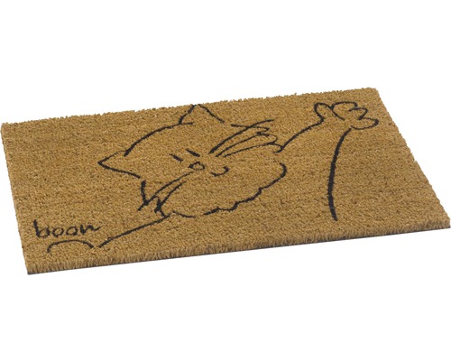 Deurmat met kattenmotief en belettering