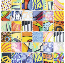 Mozaïektegels met abstract patroon