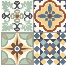 Decoratieve tegels met geometrische en florale patronen